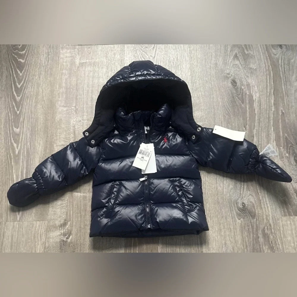 NWT Ralph Lauren Dark Blue Quilted Jacket Size 9 months